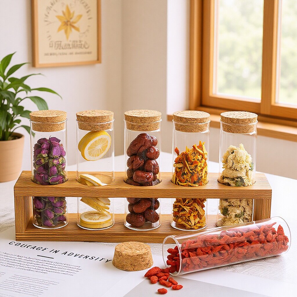 Coffee Tea Display - Sealed Storage Vials With Glass Tube