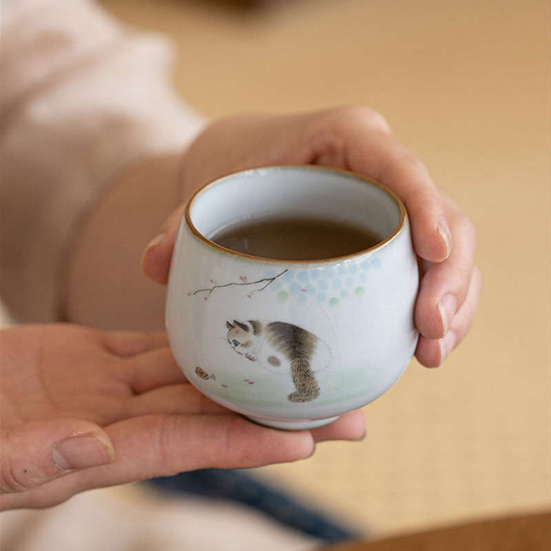 Coffee Tea Set Up - 1 Pc Chinese Tradition Ru Kiln