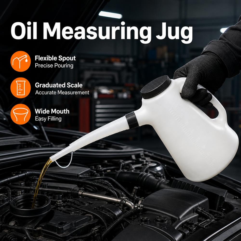Pour Over Kettle - 5L Oil Measuring Jug Flexible Spout