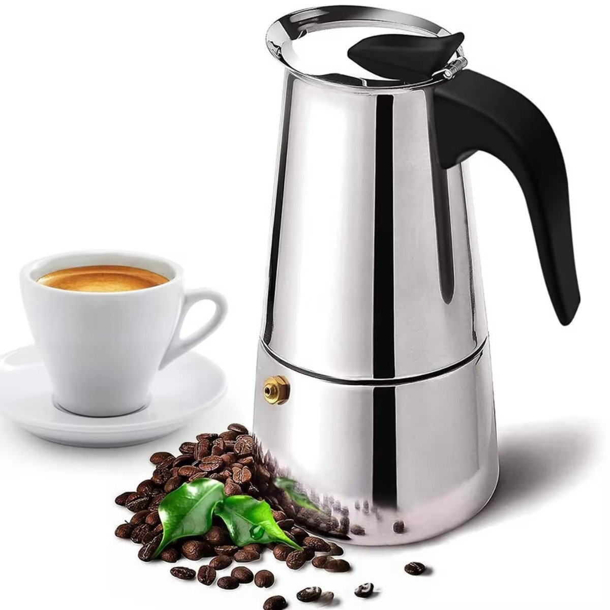 Coffee Tea Maker - Portable Mocha Coffee Pot Stainless Steel