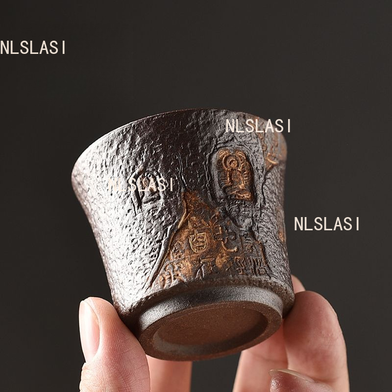 Coffee Tea Set Up - 1pcs Rough Pottery Master Tea Cup