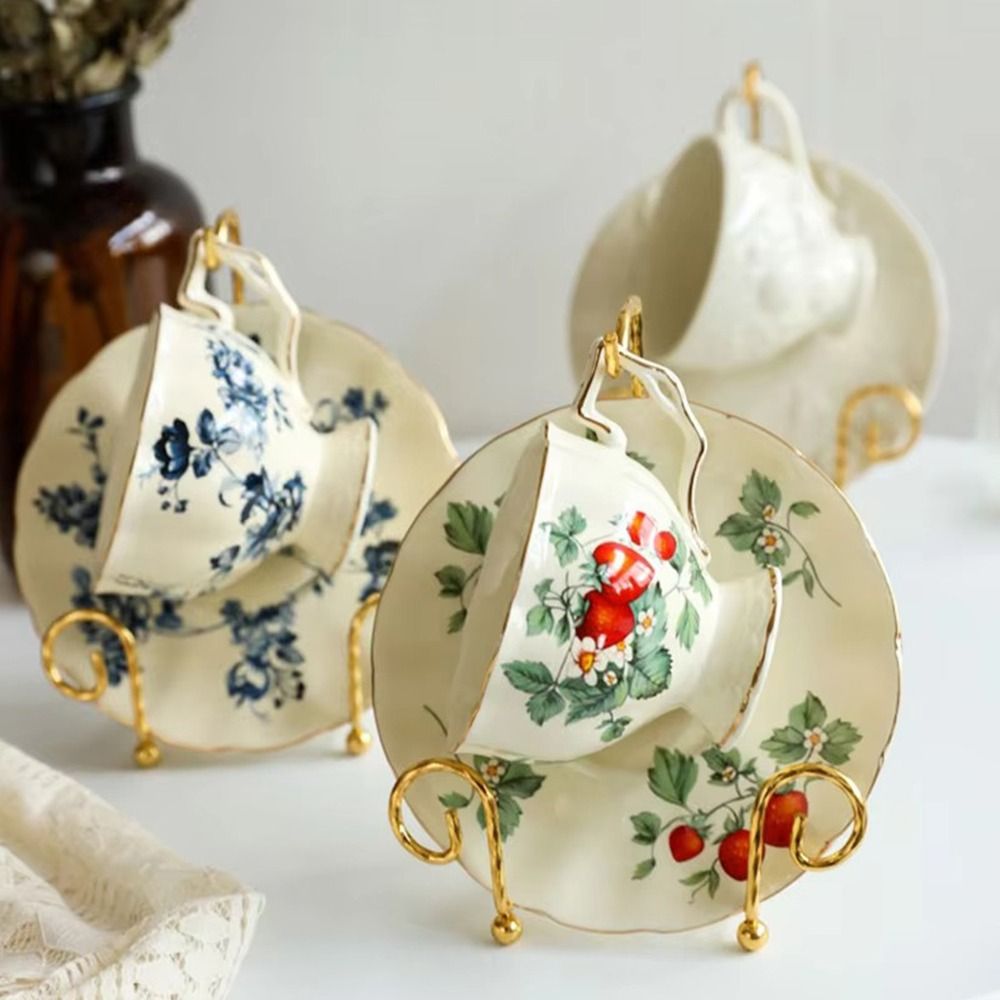 Coffee Tea Display - High Quality Metal Cup and Saucer