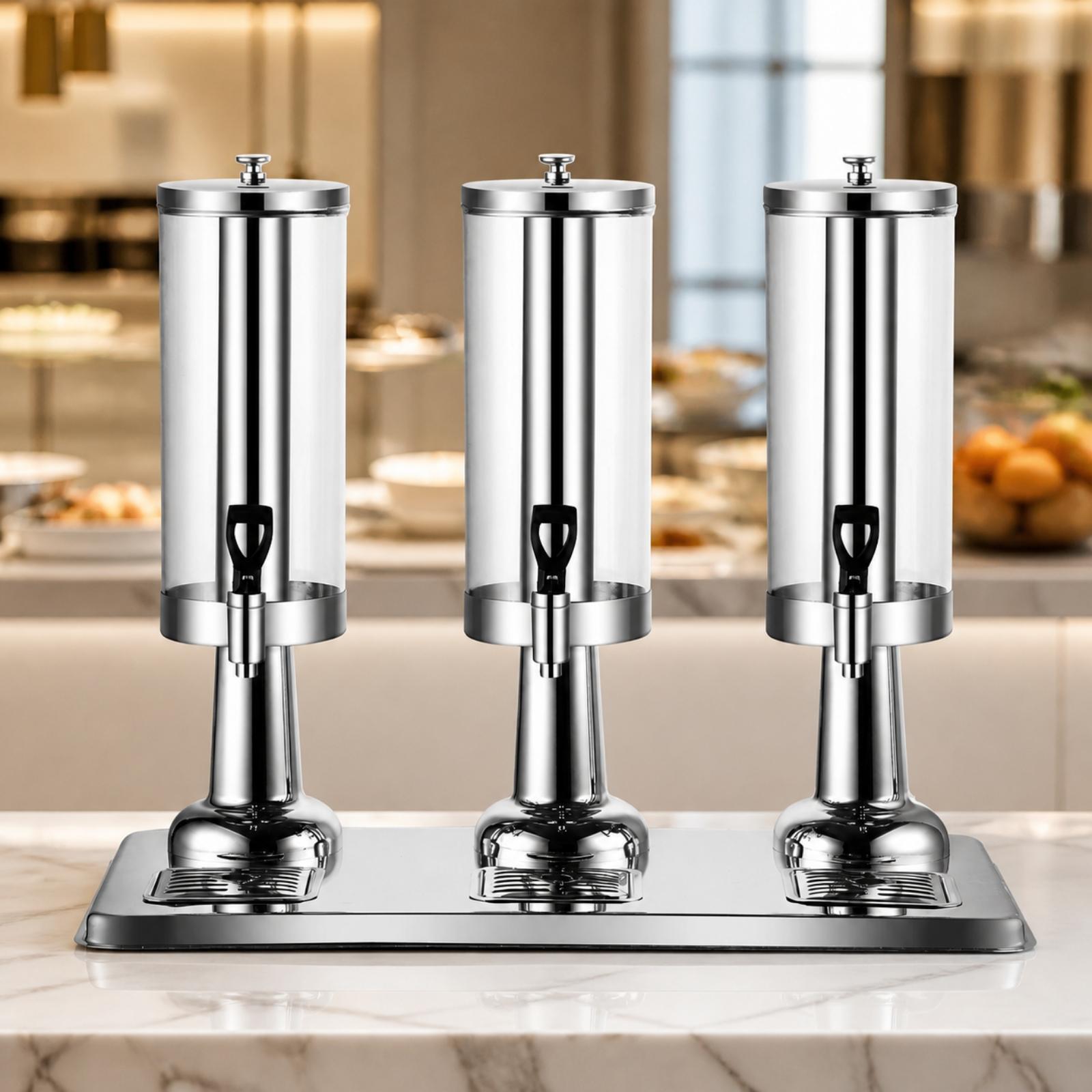 Coffee Tea Drink - Triple Tap Beverage Dispenser 9L Stainless