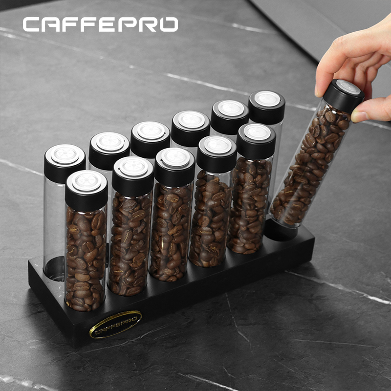 Coffee Tea Display - Caffepro Coffee Beans Storage Tube Container