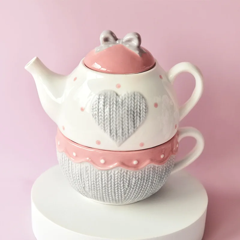 Coffee Tea Knits - 400ml Ceramic Tea for One Set
