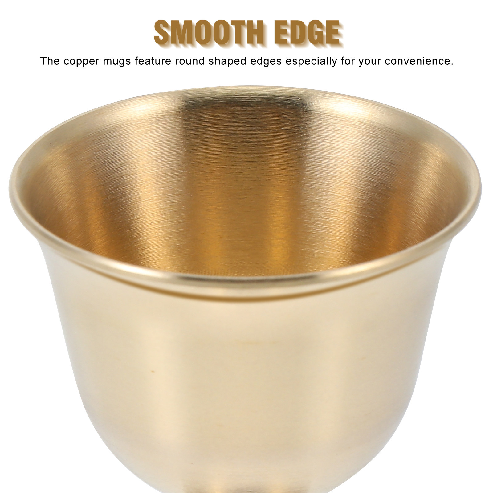 2Pcs Copper Mug Round Edge Chi - огляд і ціна Coffee Tea Drink