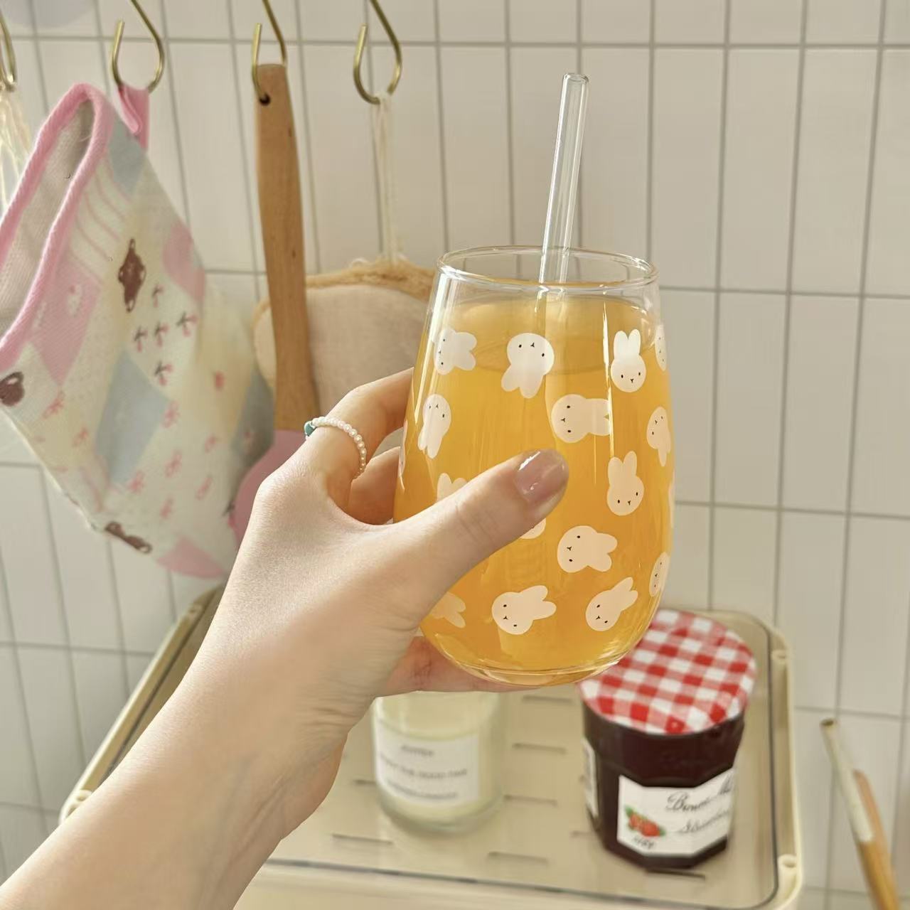 Cute Miffy Rabbit Printed Glas - огляд і ціна Coffee Tea Milk
