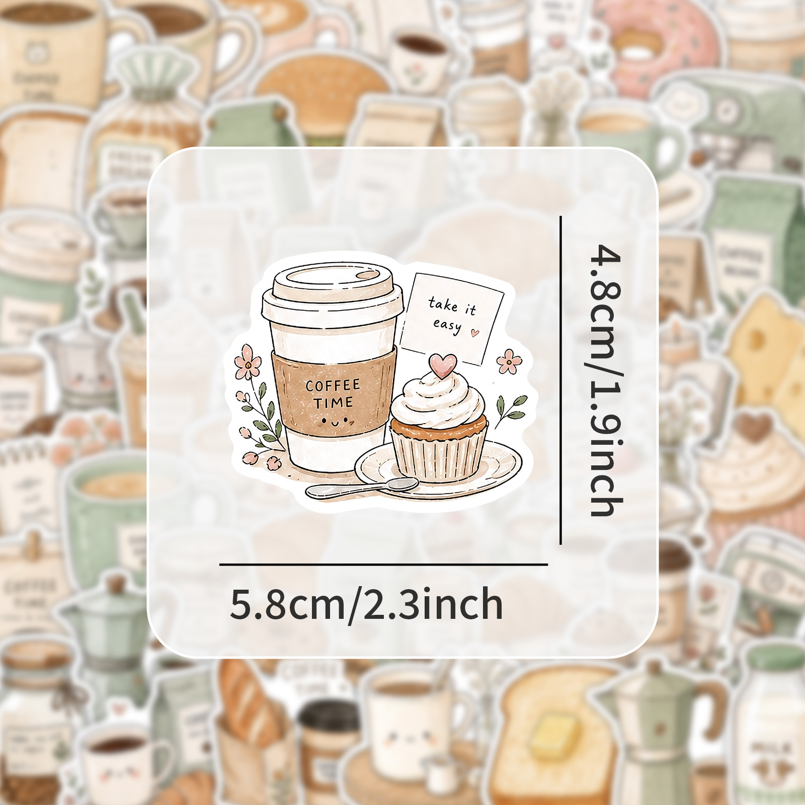 50-100 PCS Coffee Time Sticker - огляд і ціна Coffee Tea Journal