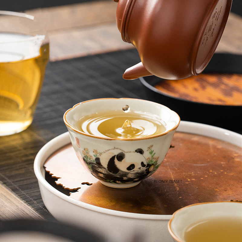 1 Pc Chinese Tradition Ru Kiln - огляд і ціна Coffee Tea Set Up