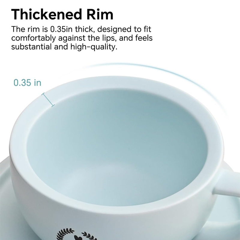 MUVNA Ceramic Coffee Cup Latte - огляд і ціна Espresso Cup Saucer