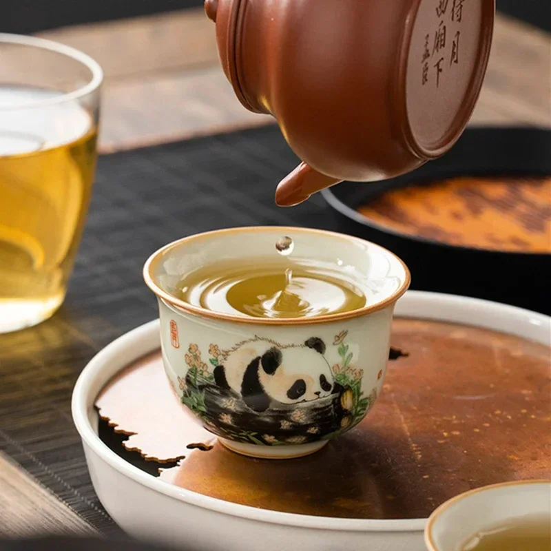 1 Pc Chinese Tradition Ru Kiln - огляд і ціна Coffee Tea Set Up