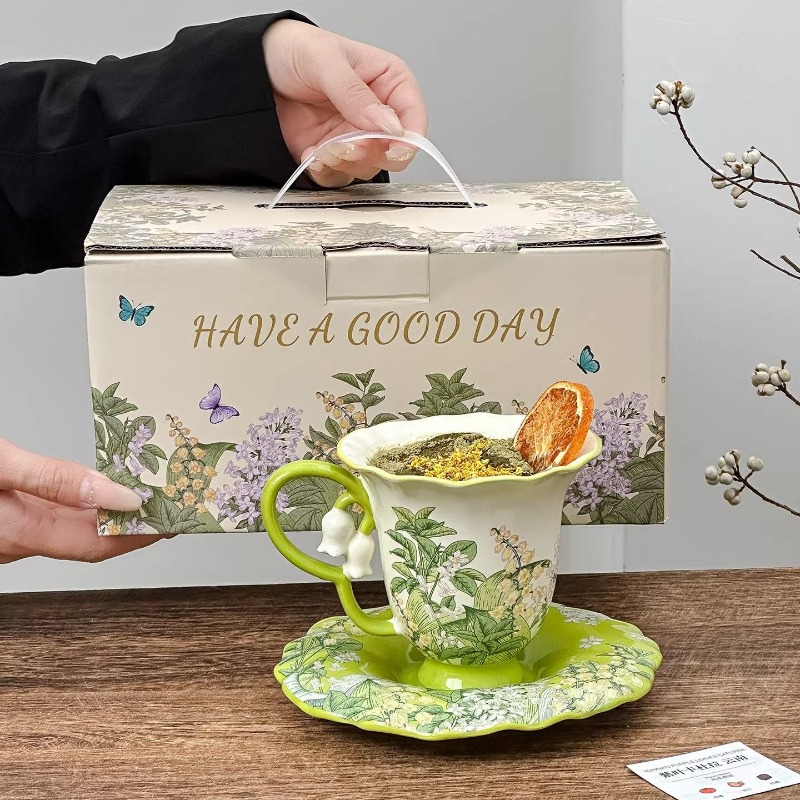 Lily of the valley blooming af - огляд і ціна Coffee Tea Set Up