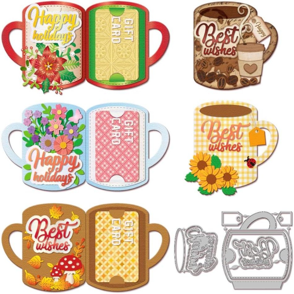Cup Gift Card Holder Cutting D - огляд і ціна Coffee Tea Journal