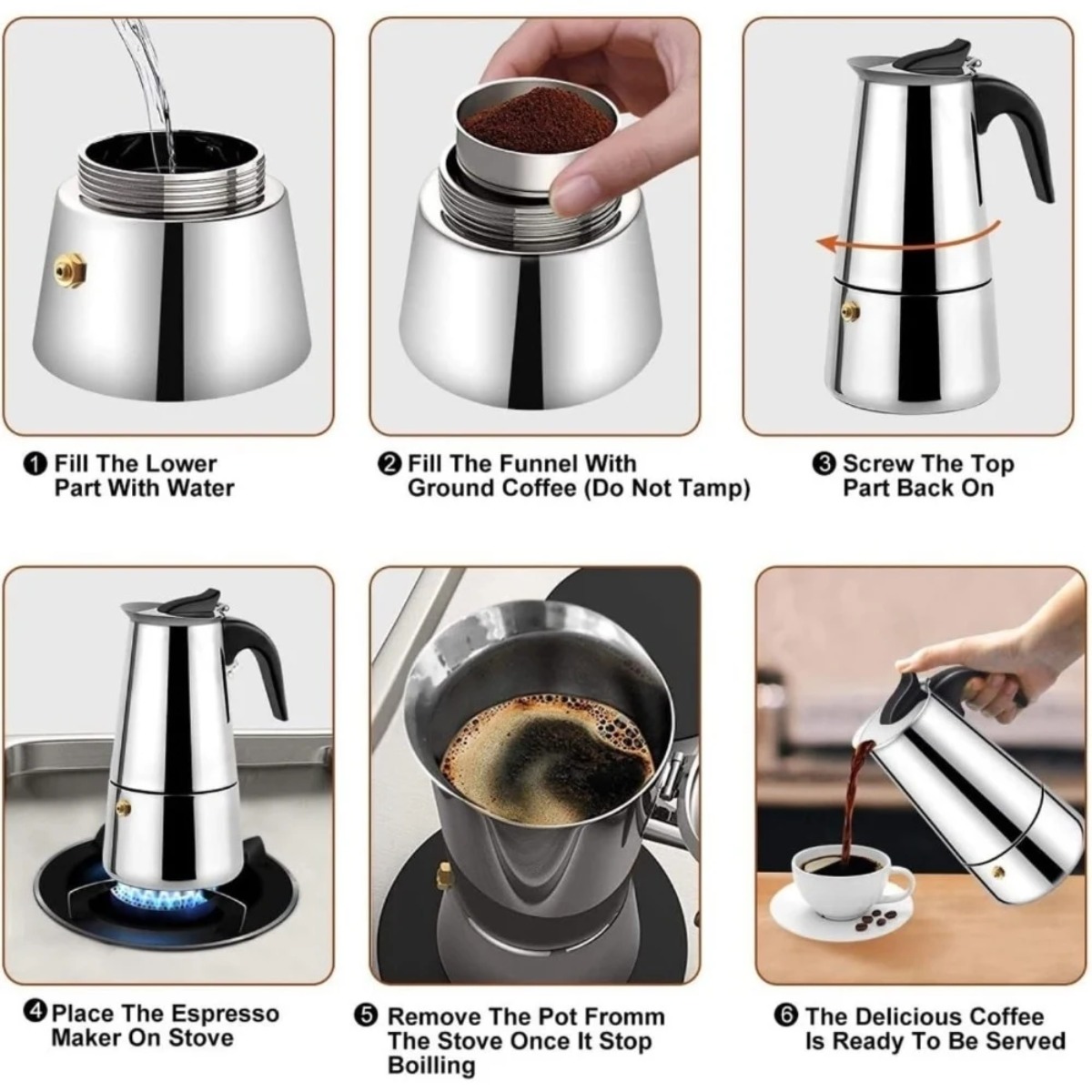 Portable Mocha Coffee Pot Stai - огляд і ціна Coffee Tea Maker