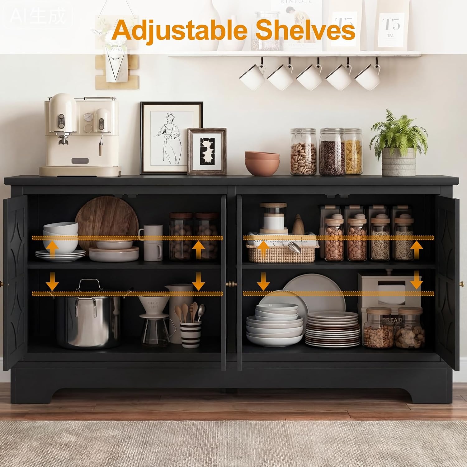 Sideboard Buffet Cabinet with  - огляд і ціна Coffee & Tea Restaurant