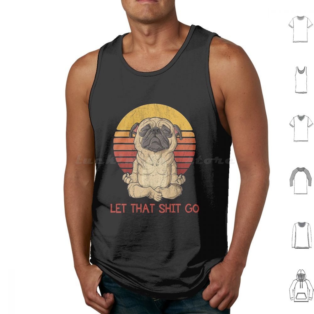 Vintage Pug Yoga Tank Tops Ves - огляд і ціна Coffee Tea Knits