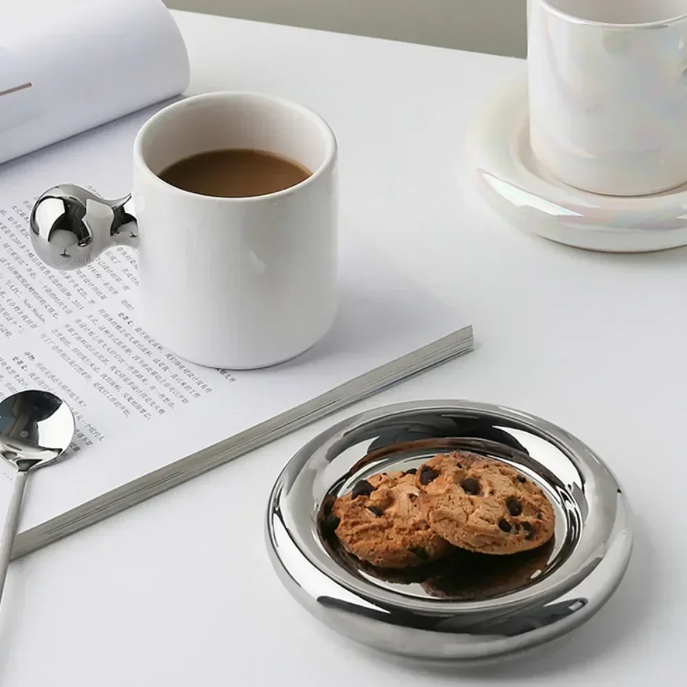 Livetai Stylish Silver Ceramic - огляд і ціна Espresso Cup Saucer