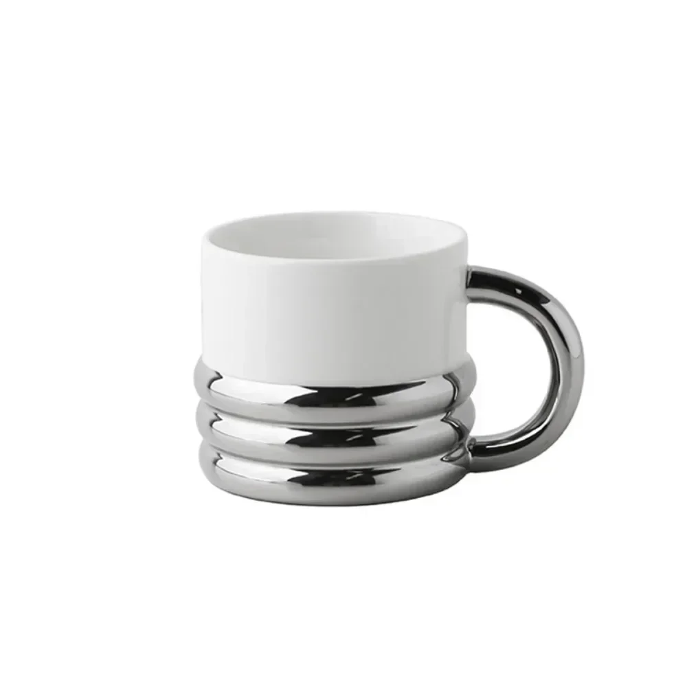Livetai Stylish Silver Ceramic - огляд і ціна Espresso Cup Saucer
