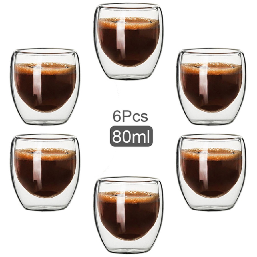 Double Walled Glass Coffee Mug - огляд і ціна Coffee Tea Set Up