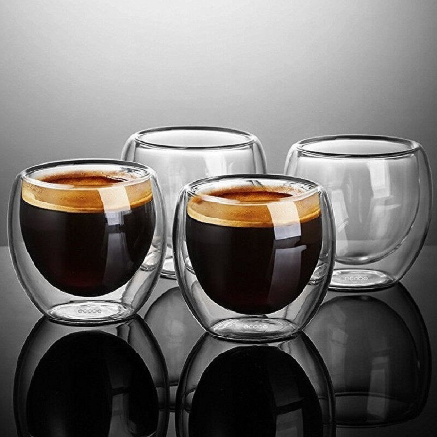 Double Walled Glass Coffee Mug - огляд і ціна Coffee Tea Set Up