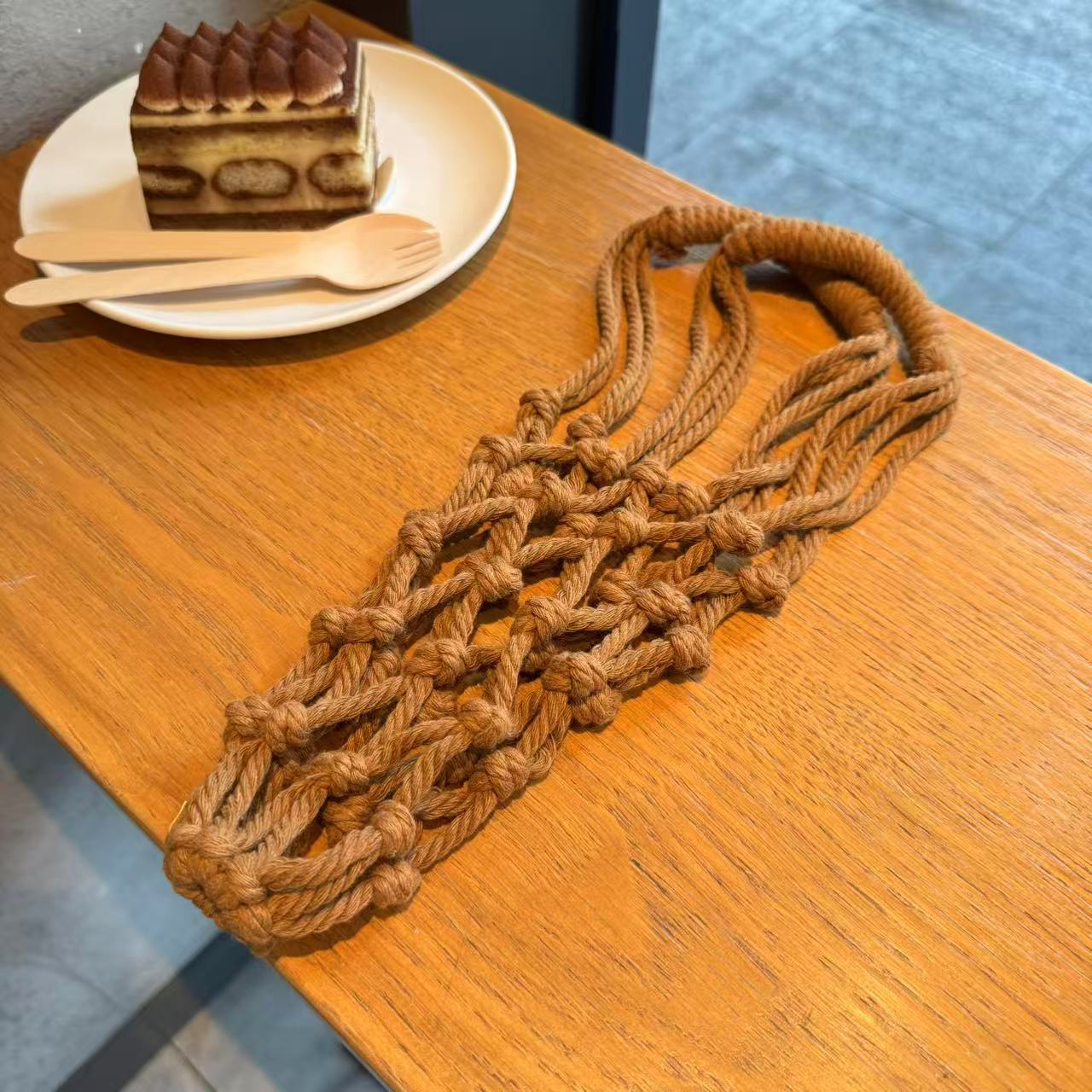 Handmade Macrame Cup Holder Ba - огляд і ціна Coffee Tea Knits