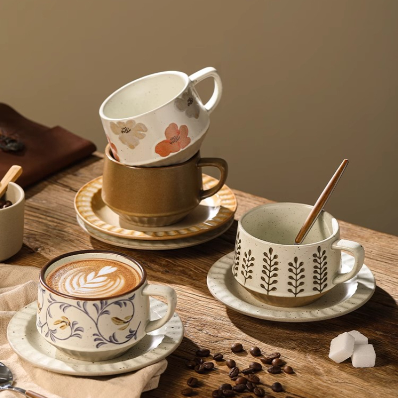 Retro Ceramic Cup Coarse Potte - огляд і ціна Coffee Tea Set Up