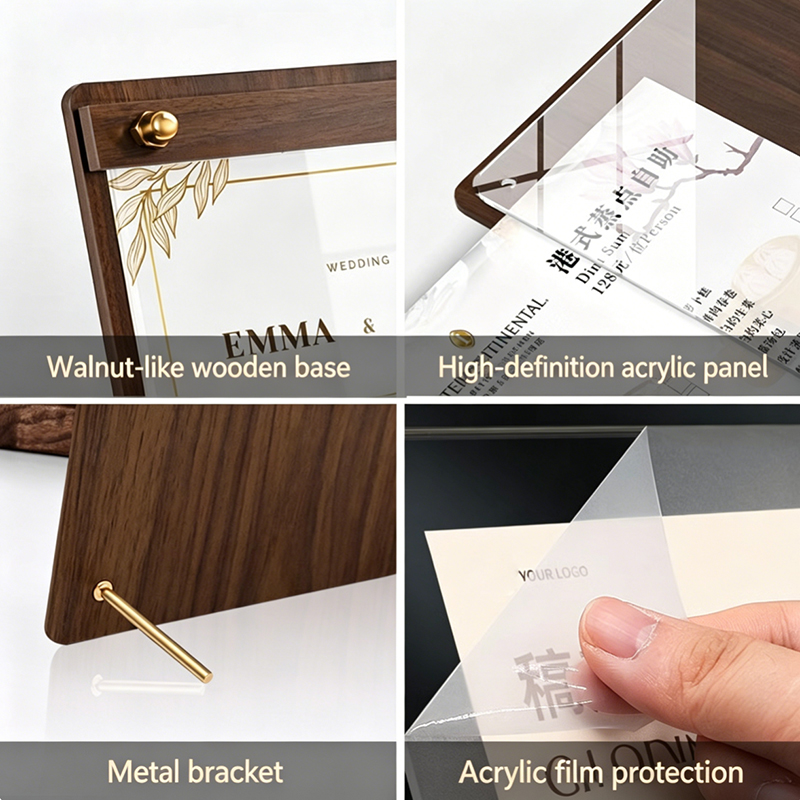 Custom A4/A5 Acrylic Wood Grai - огляд і ціна Coffee Tea Display