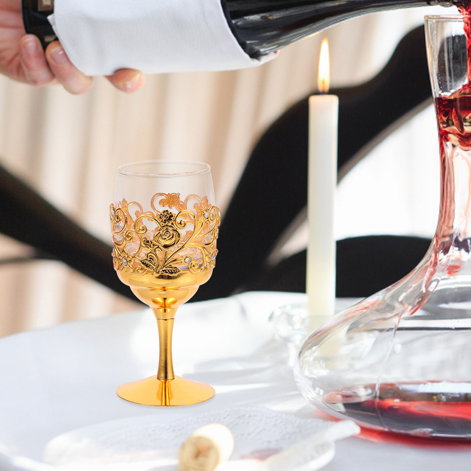 Decorative Metal Glass Wine Cu - огляд і ціна Coffee Tea Drink