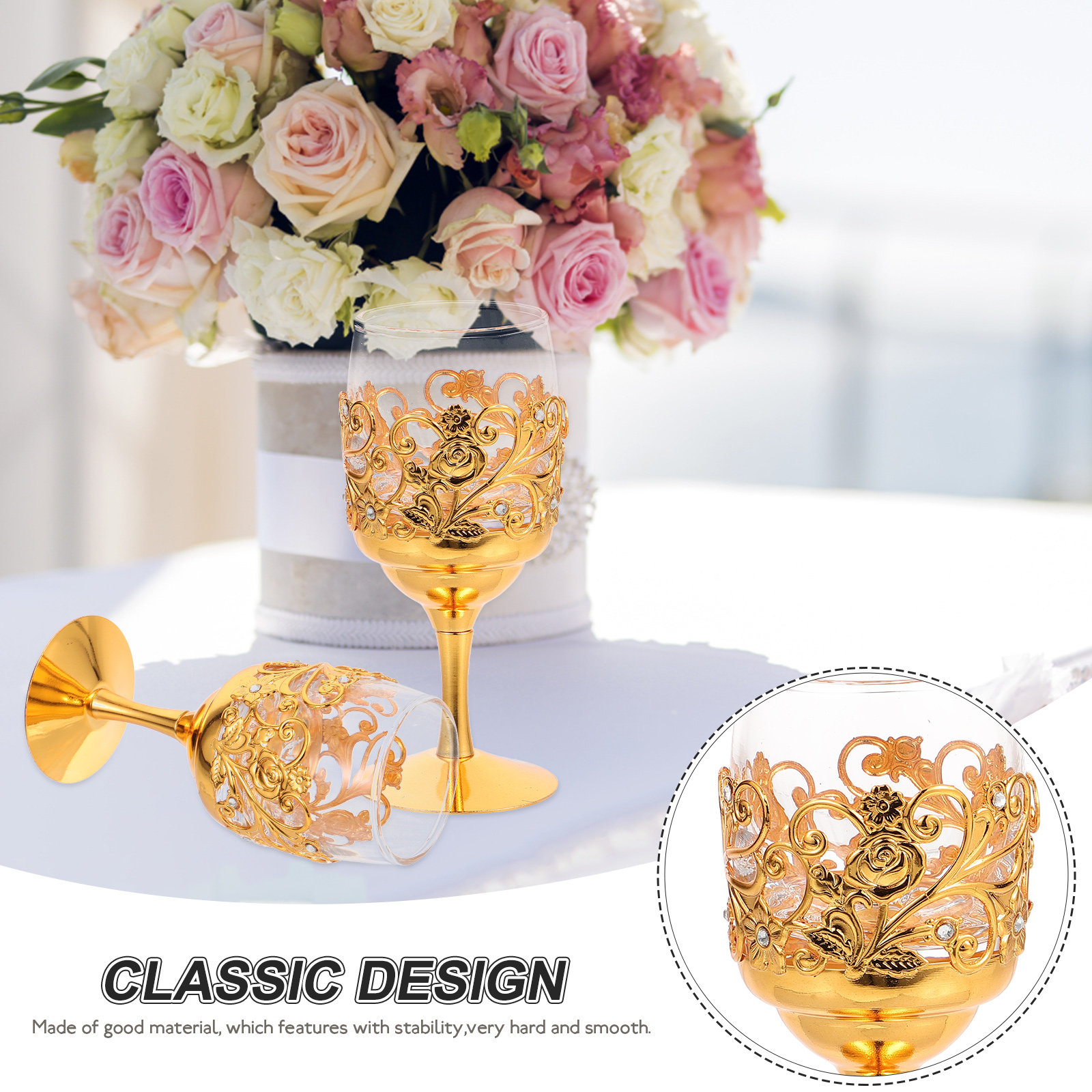 Decorative Metal Glass Wine Cu - огляд і ціна Coffee Tea Drink