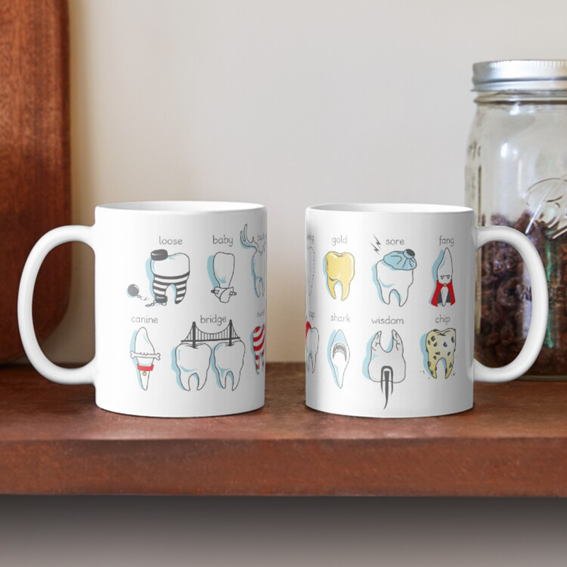 Cute Cartoon Different Teeth C - огляд і ціна Coffee Tea Difference
