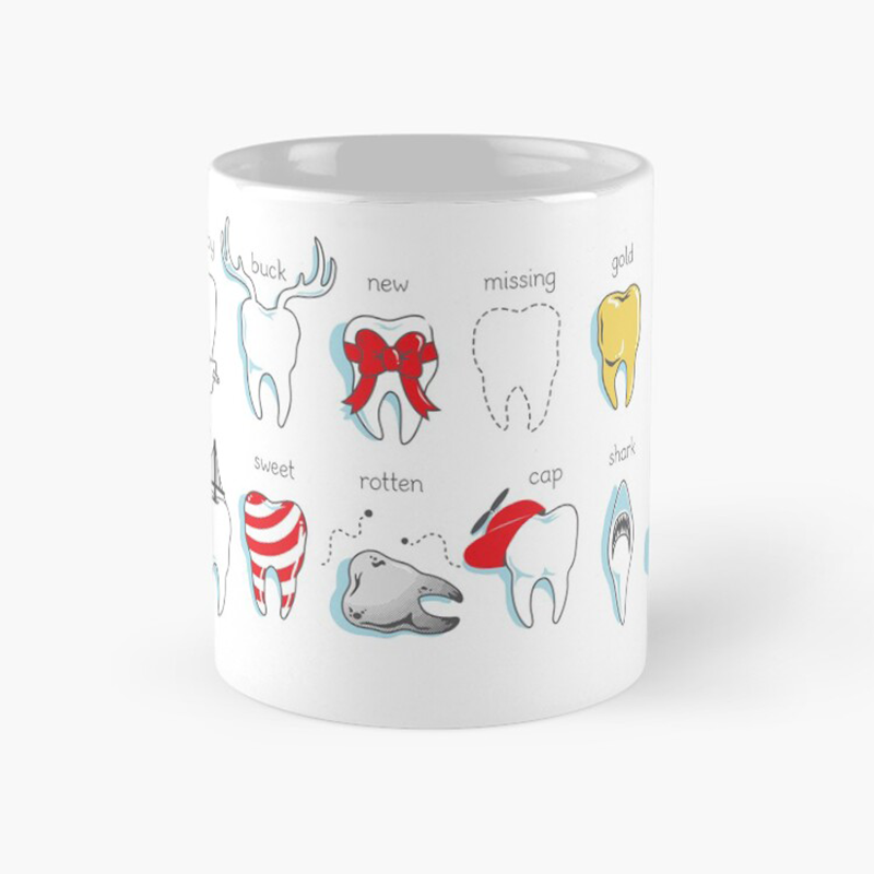 Cute Cartoon Different Teeth C - огляд і ціна Coffee Tea Difference
