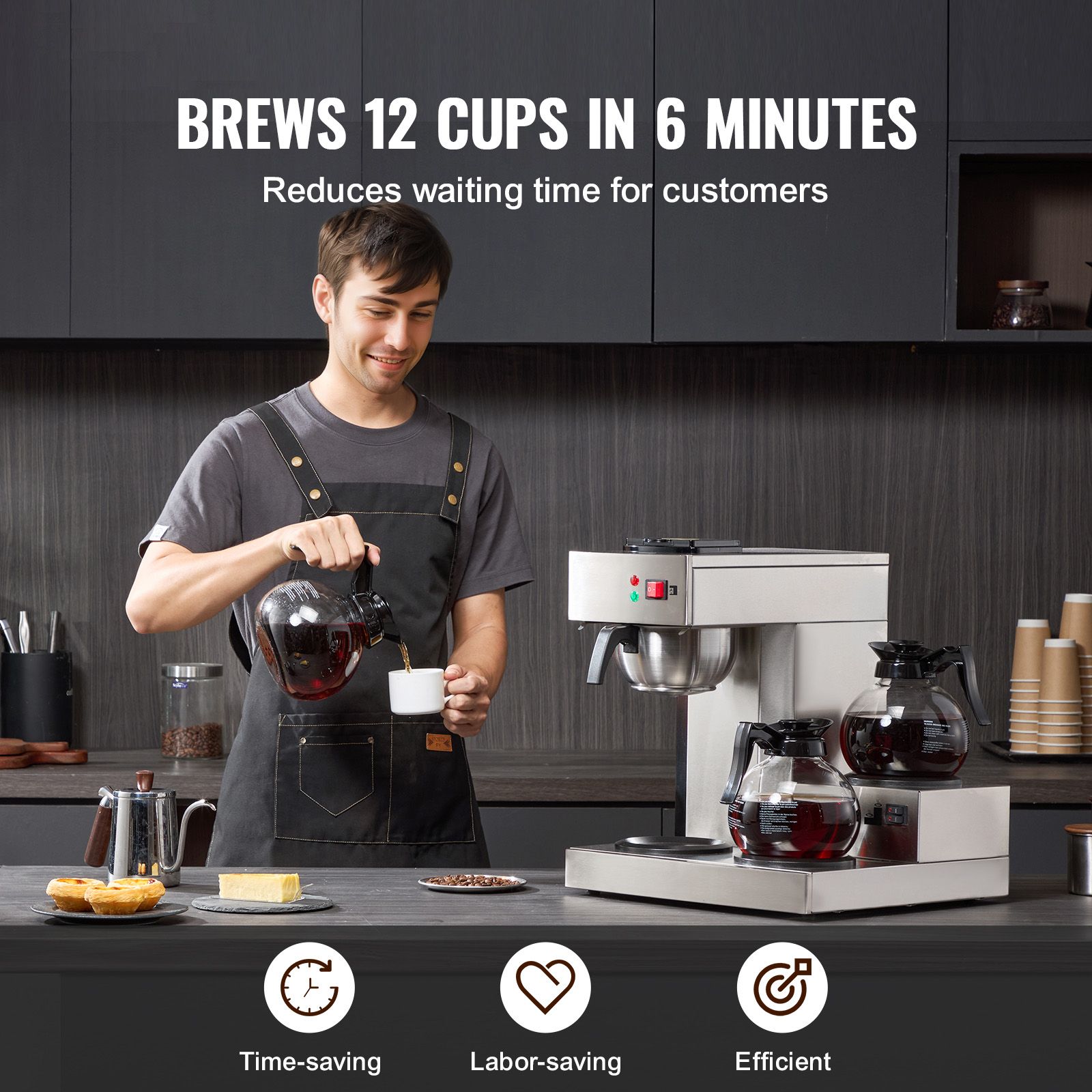 12 Cups Commercial Drip Coffee - огляд і ціна Coffee & Tea Restaurant