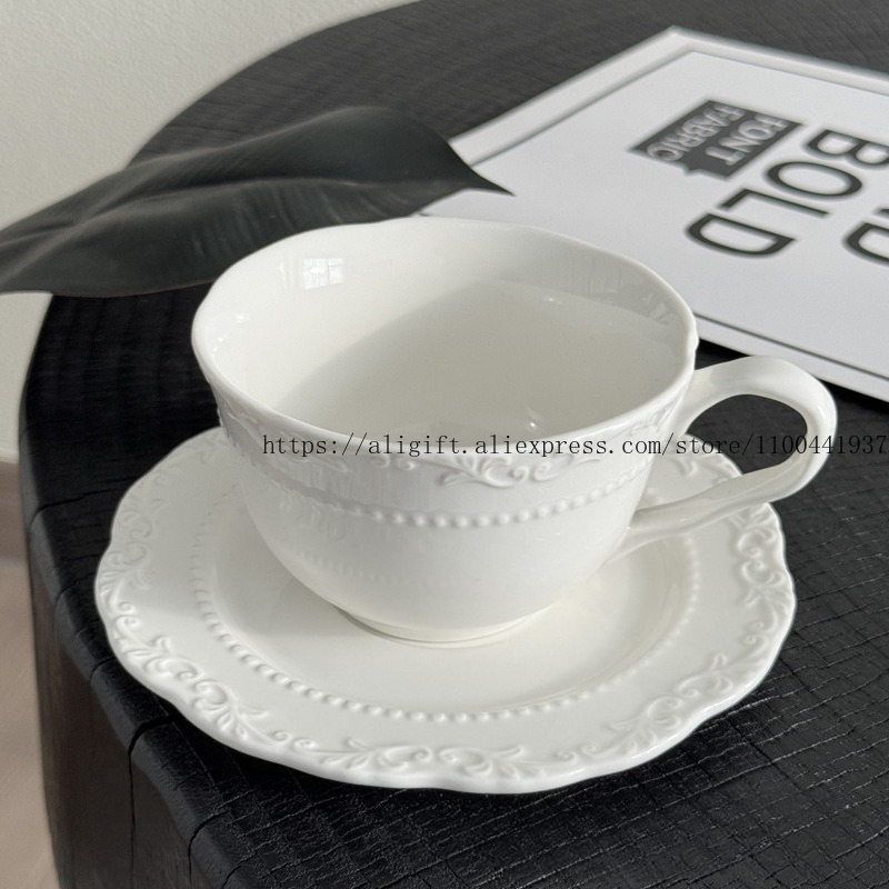 French Light Luxury Embossed F - огляд і ціна Coffee Tea Set Up