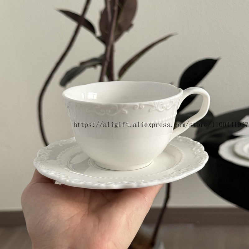 French Light Luxury Embossed F - огляд і ціна Coffee Tea Set Up