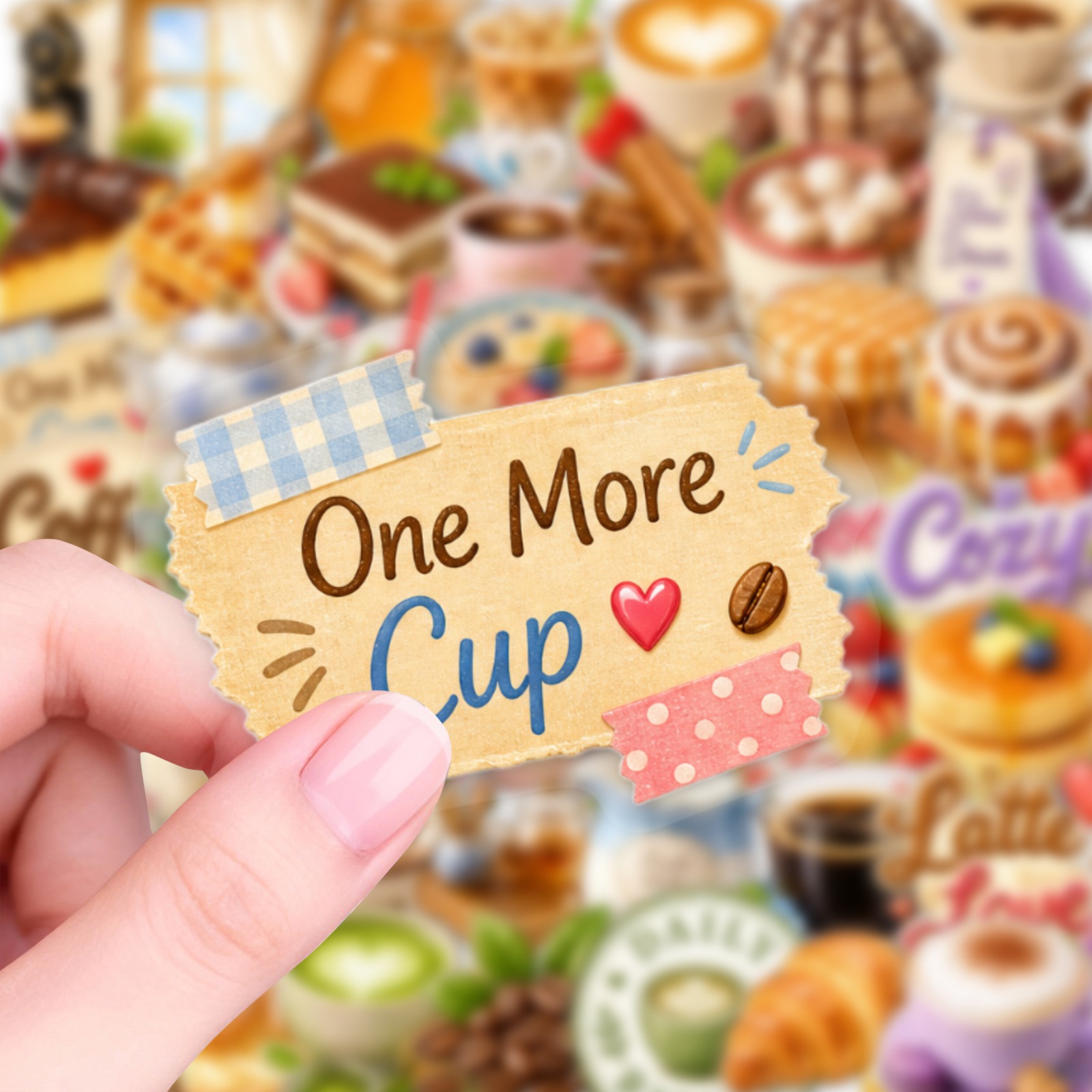 50-Pack Waterproof PET Sticker - огляд і ціна Coffee Tea Journal