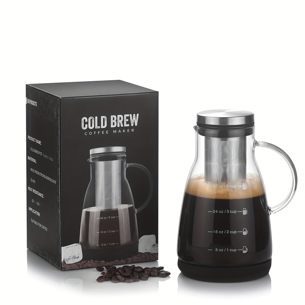 24oz Classic Glass Cold Brew C - огляд і ціна Coffee Tea Maker