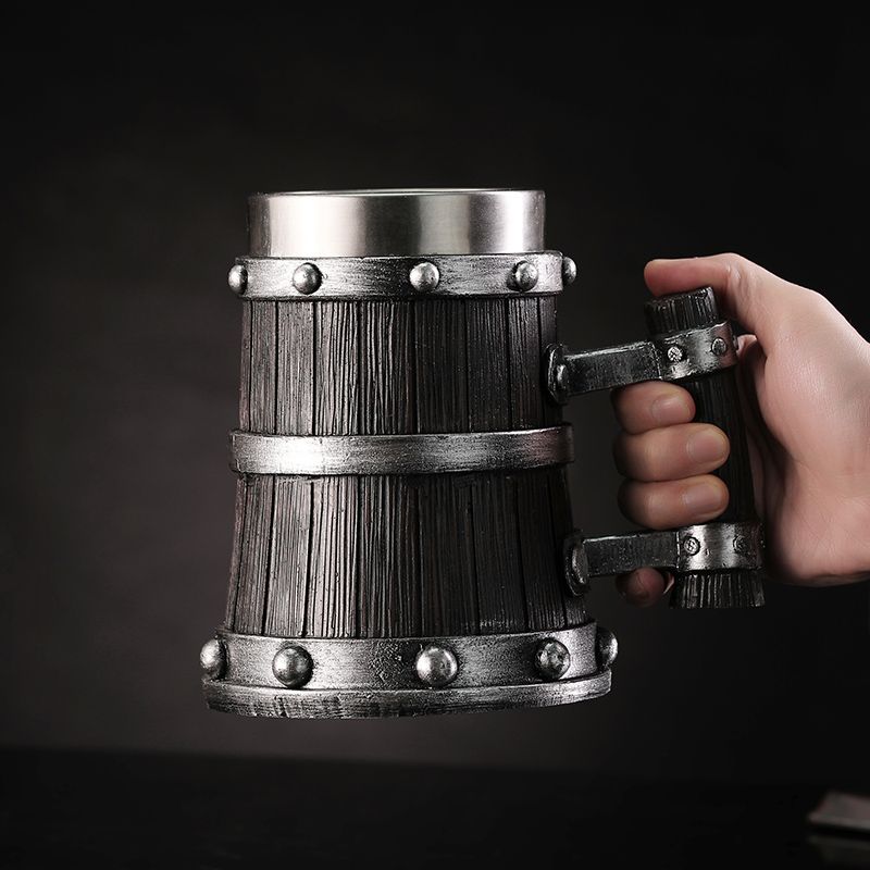 Wood Grain Beer Glass Resin St - огляд і ціна Coffee Tea Drink