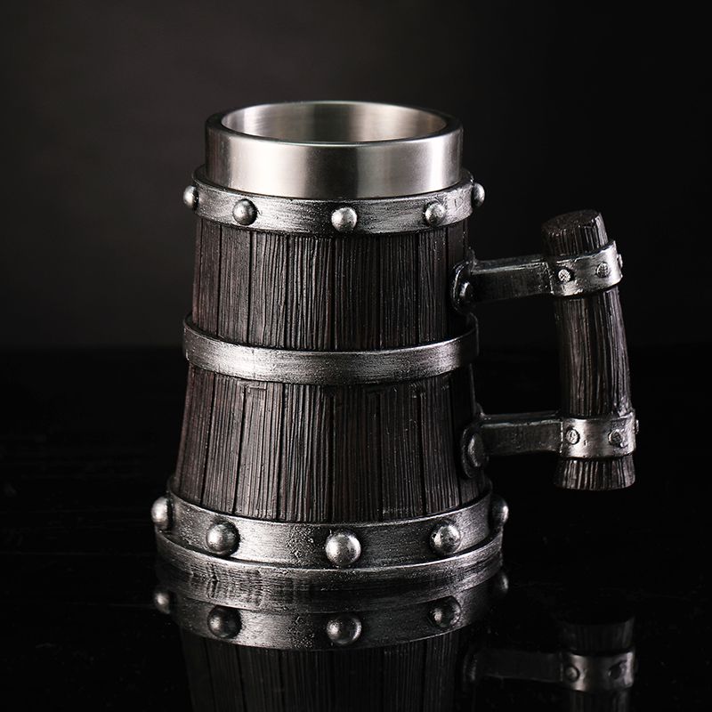 Wood Grain Beer Glass Resin St - огляд і ціна Coffee Tea Drink