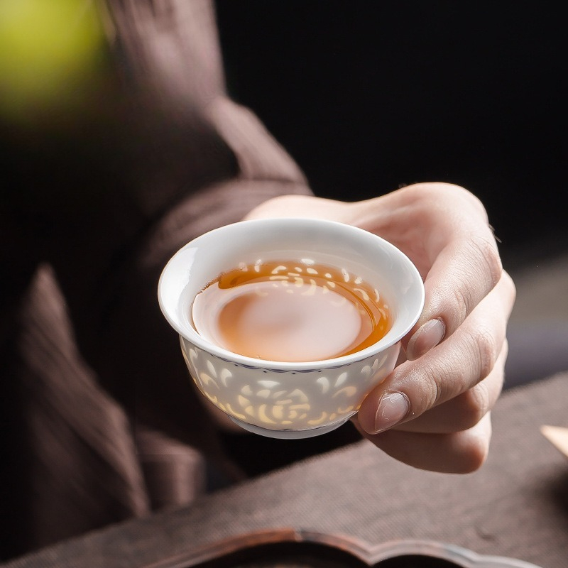 Hand Drawn Blue and White Exqu - огляд і ціна Coffee Tea Set Up
