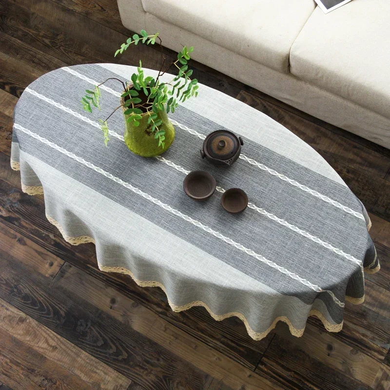 Cotton and Linen Oval Tableclo - огляд і ціна Coffee Tea Knits